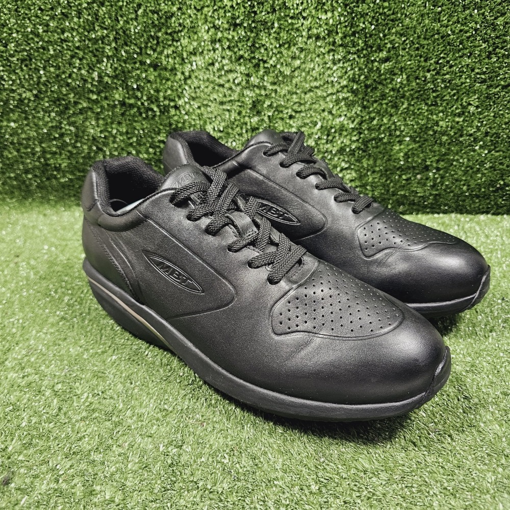 MBT-1997 Black Leather‎ Performance Casul Comfort Sneakers Mens Size 11.5